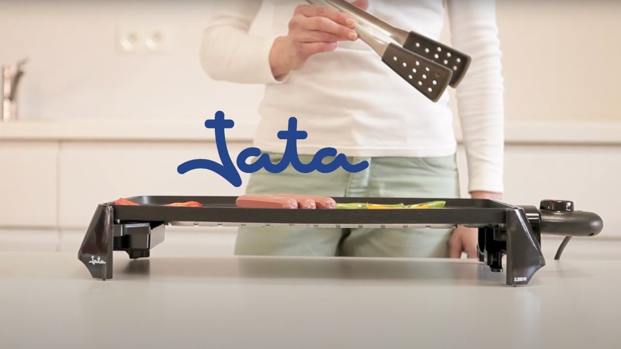 Plancha de asar  Jata GR205 Potencia 1000W, Termostato regulable,  Recubrimiento antiadherente