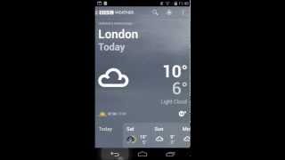 BBC Weather for Android unboxing screenshot 4