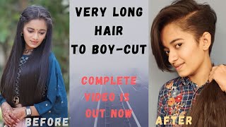 Indian girl Haircut | Long hair to pixie cut | women haircut | Boy cut for Girls | Haircut Vlog