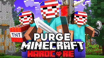 100 Players Simulate a FANTASY Purge in Minecraft...