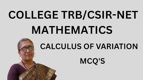CALCULUS OF VARIATIONS-MCQ
