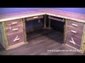 Red Cedar L Shaped Log Desk from LogFurniturePlace.com Red Cedar L Shaped Log Desk from LogFurniturePlace.com