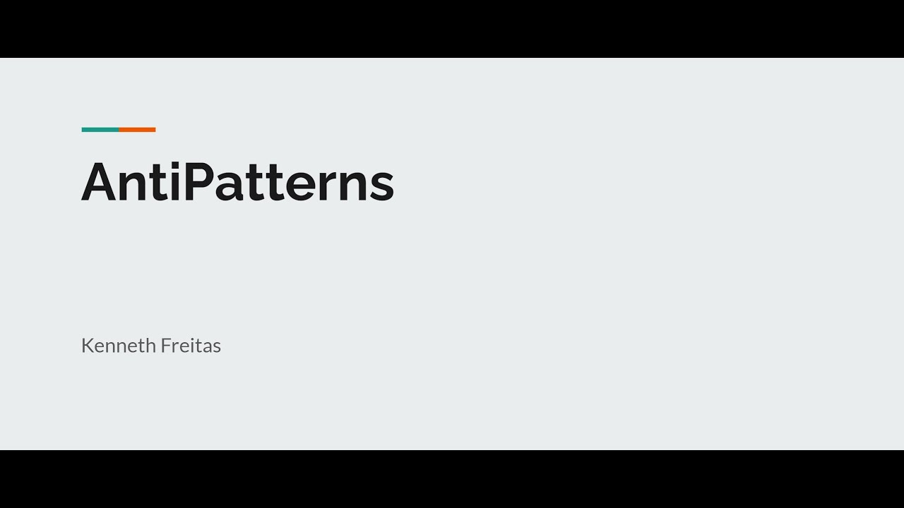 Antipatterns - YouTube