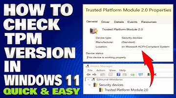 How To Check (TPM) Trusted Platform Module Version in Windows 11 [Guide]