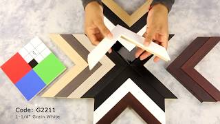 Corner Samples: Custom-made Wood Picture Frames: 1-1/4 Oak Collection