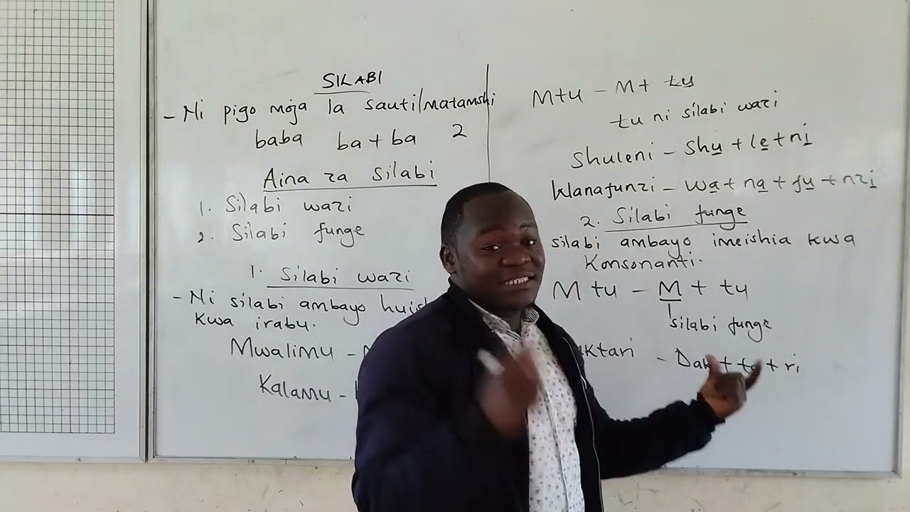 KISWAHILI: SILABI ZA KISWAHILI - SILABI WAZI NA SILABI FUNGE