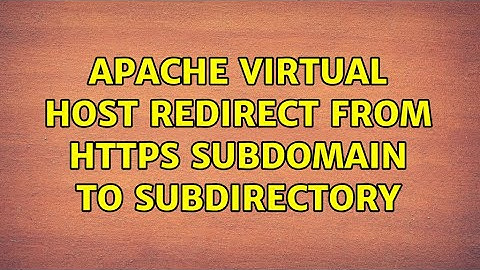 Apache Virtual Host redirect from https subdomain to subdirectory (3 Solutions!!)