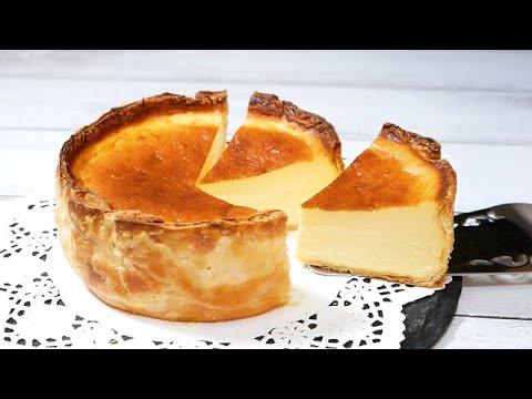 冷凍パイシートでバスチーパイ とろとろバスクチーズケーキパイbasque Cheesecake Pie Puff Pastry Youtube