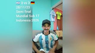 #reaccion #argentina 🇦🇷 3 (2) vs 3 (4) 🇩🇪 #alemania #mundialsub17