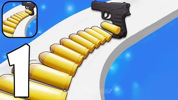 Bullet Stack - Gameplay Part 1 Collecting Bullets and Shooting (Android,iOS)