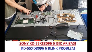 SONY KD-55XE8096 6 IŞIK ARIZASI TAMİRİ, KD-55XE8096 LED DEĞİŞİMİ. KD-55XE8096 6 BLINK, LED CHANGE