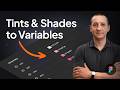 Creating Color Variable Collections from Tints and Shades
