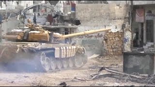 ᴴᴰ T-72 Tank with GoPro™ get Hit in an Ambush in Darayya Syria ♦ subtitles ♦