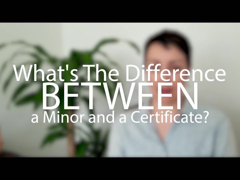 Video: Qual è la differenza tra un certificato e un minore?