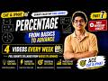PERCENTAGE for CAT and IPMAT (PART 7) IMPORTANT QUESTIONS || FULL QUANTS SYLLABUS FROM A TO Z ||