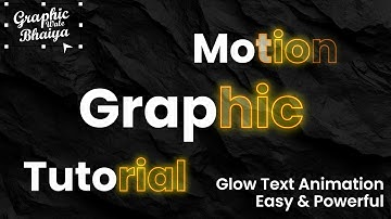 Glow Text Reveal Effect | After Effects Tutorial