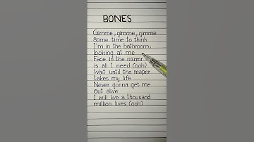 Thumbnail of imagine dragons bones lyrics part 1 #imaginedragons #bones #lyrics