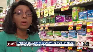 Allergy season in KC one of the worst in years