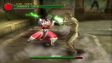 Stone Johnny Cage vs Ermac  - Mortal Kombat Shaolin Monks *NPC Hack*