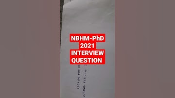 NBHM PHD 2021 INTERVIEW QUESTION
