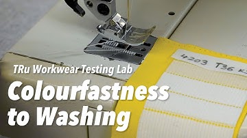 TRu Workwear Testing Lab | Colourfastness to Washing