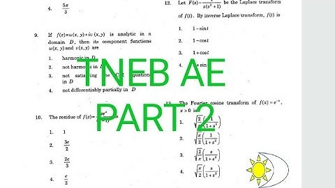 TNEB ∥ A. E ∥ Engg Maths ∥ question with solution part 2