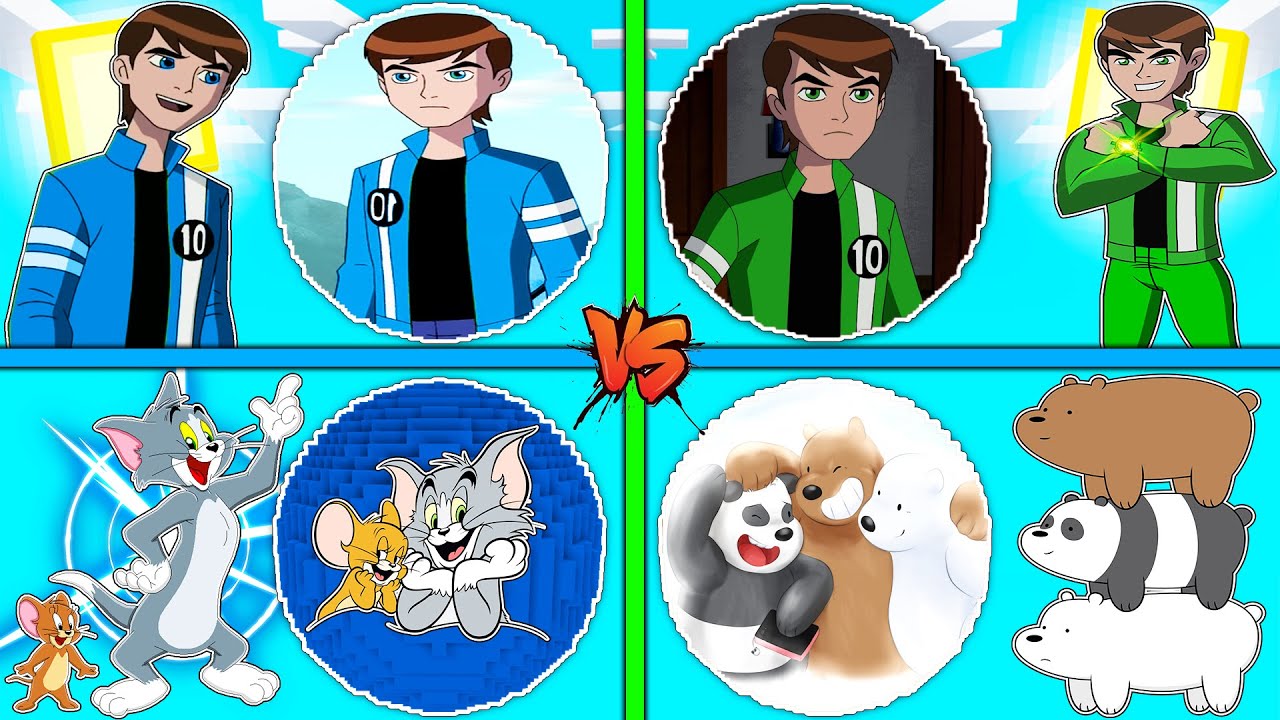 فلم ماين كرافت : كوكب عائلة بن 10 الدايموند ضد الايمرلد ضد توم وجيري ضد الدببة الثلاثة !!؟ 🔥😱