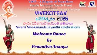 Welcome Dance by Proactive Ananya | Vivekotsav - 2026 | VMYF |