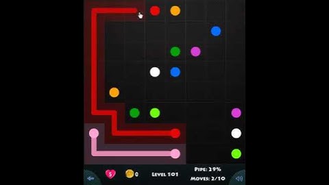 flow game facebook - green pack level 101 Connect the dots
