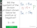 Dividing Positive and Negative Numbers