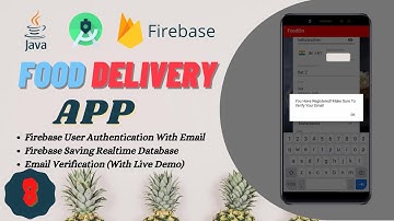 FOOD DELIVERY APP||Email Authentication & Saving Realtime Database||Firebase||Android Studio||Java
