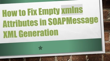 How to Fix Empty xmlns Attributes in SOAPMessage XML Generation