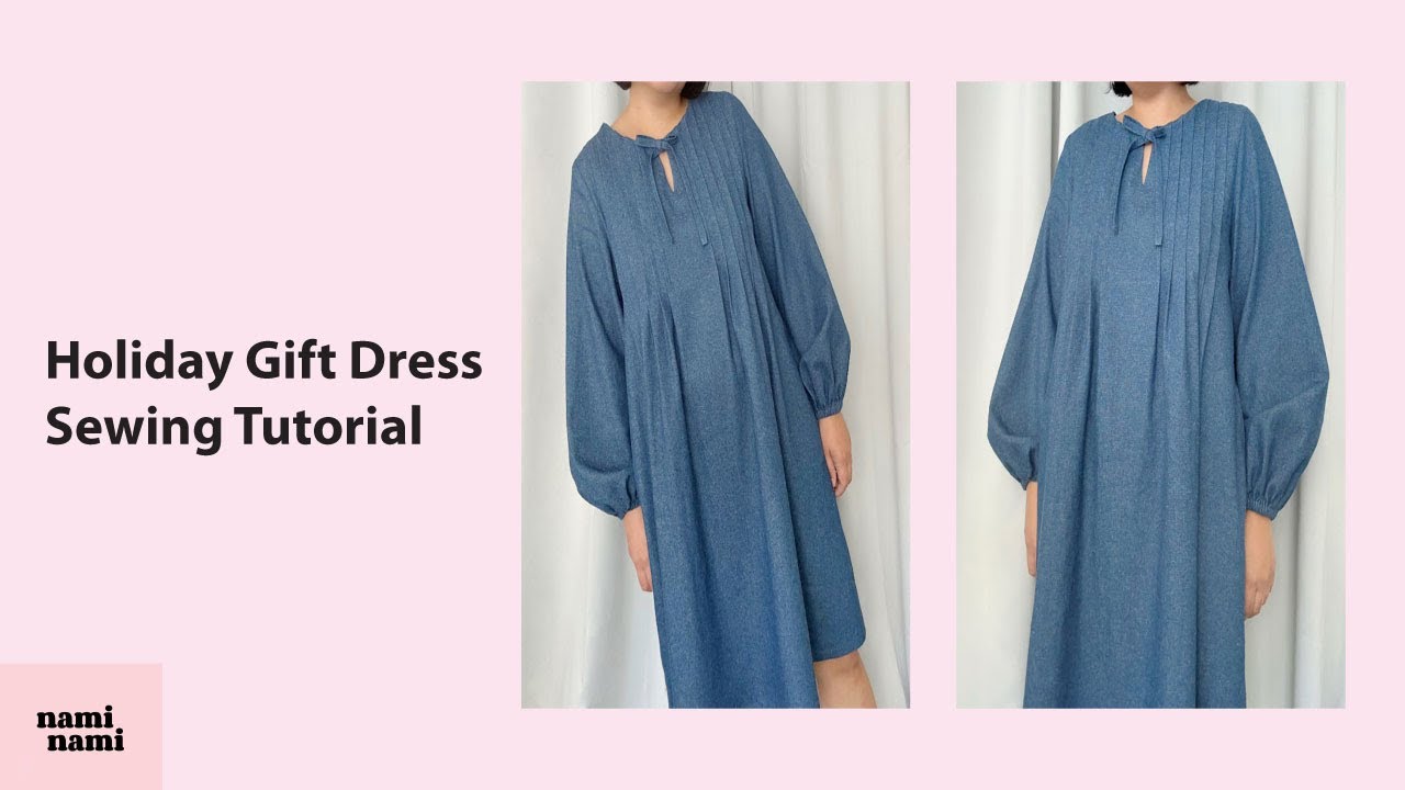 Holiday gift dress sewing tutorial - YouTube