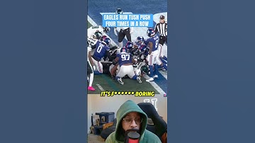 The Eagles run the Tush Push 4 Times in a row 😳 #nfl #philadelphiaeagles #nygiants #nflfootball