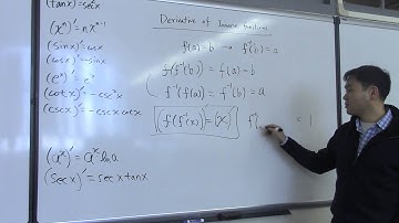 Derivative of Inverse Functions and the derivative of ln x