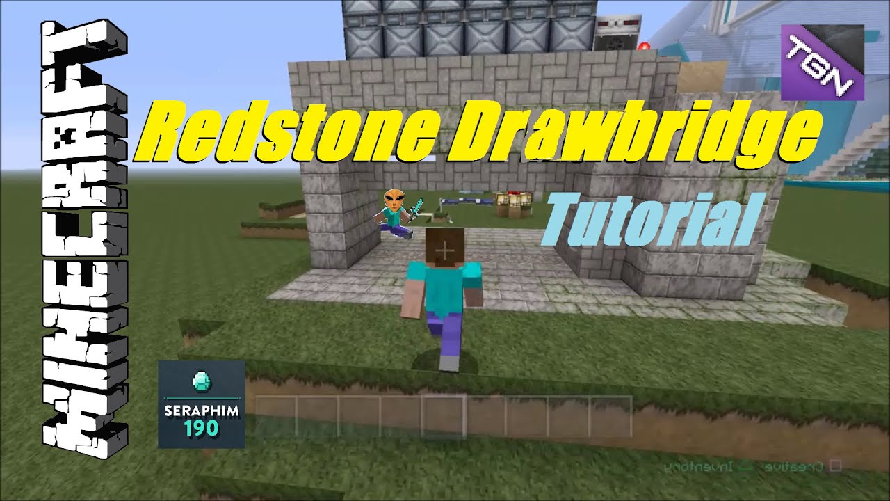 Minecraft: Redstone Drawbridge (Tutorial) Episode: 213 - YouTube