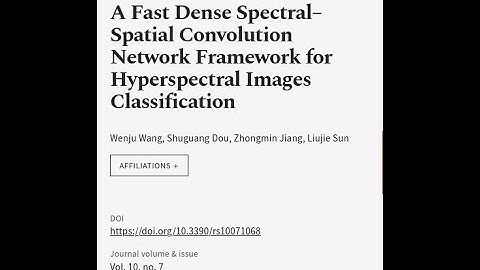 A Fast Dense Spectral–Spatial Convolution Network Framework for Hyperspectral Images ... | RTCL.TV