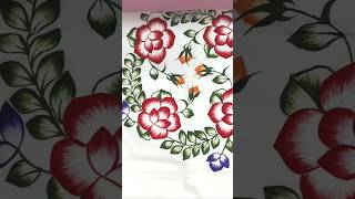 Beautiful ❤️ Hand Painting Chadar #Paintingdesign#Chadarpainting#Bedsheetcottondesign