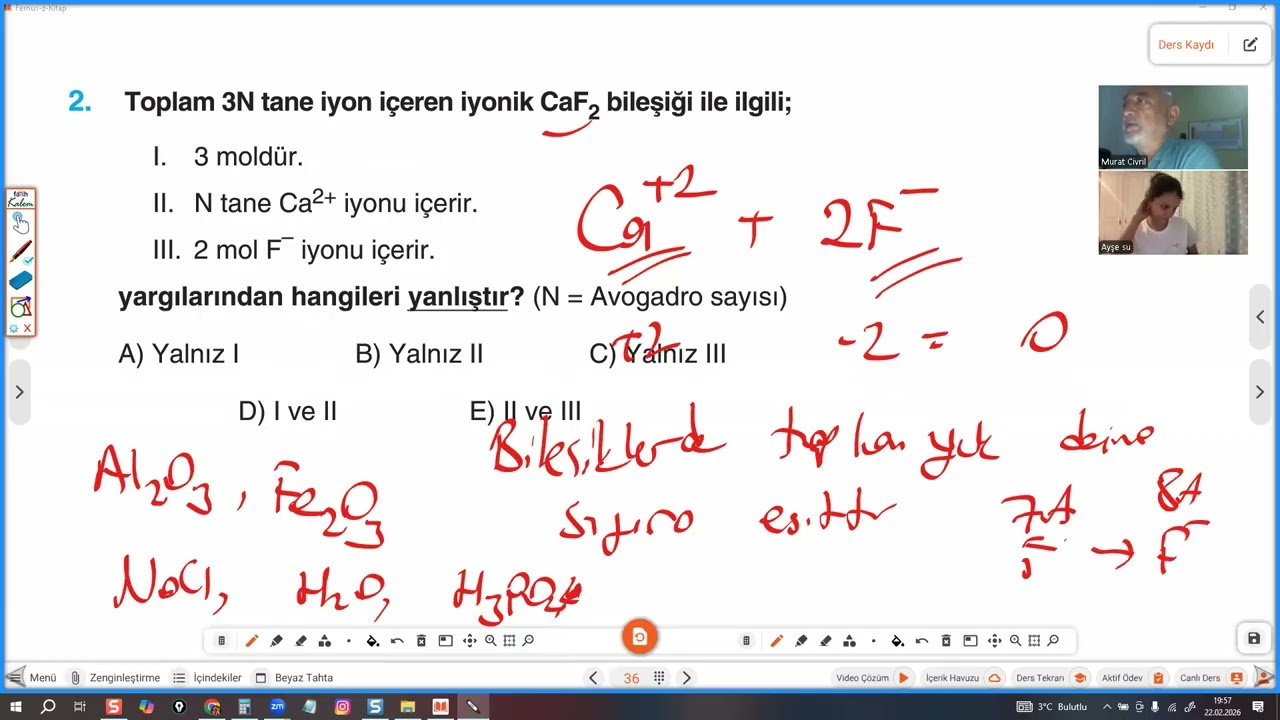MOL KAVRAMI TEST SORU ÇÖZÜMLERİ ve Murat ÇİVRİL kimyanetim kanalında