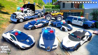 GTA 5 - Stealing POLICE Super Cars With Franklin | (Real Life Cars #178)