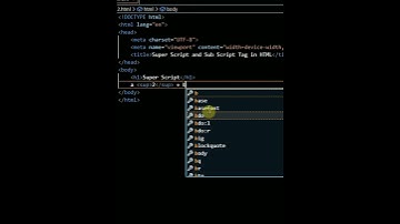 Sub and Sup script tag in Html