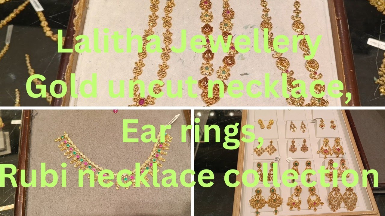 Lalitha Jewellery Gold uncut necklace,Rubi necklace collection @jayanagr branch, Bengaluru 
