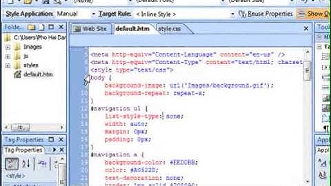 Thiết kế web bằng thẻ Div - Expression Web P8