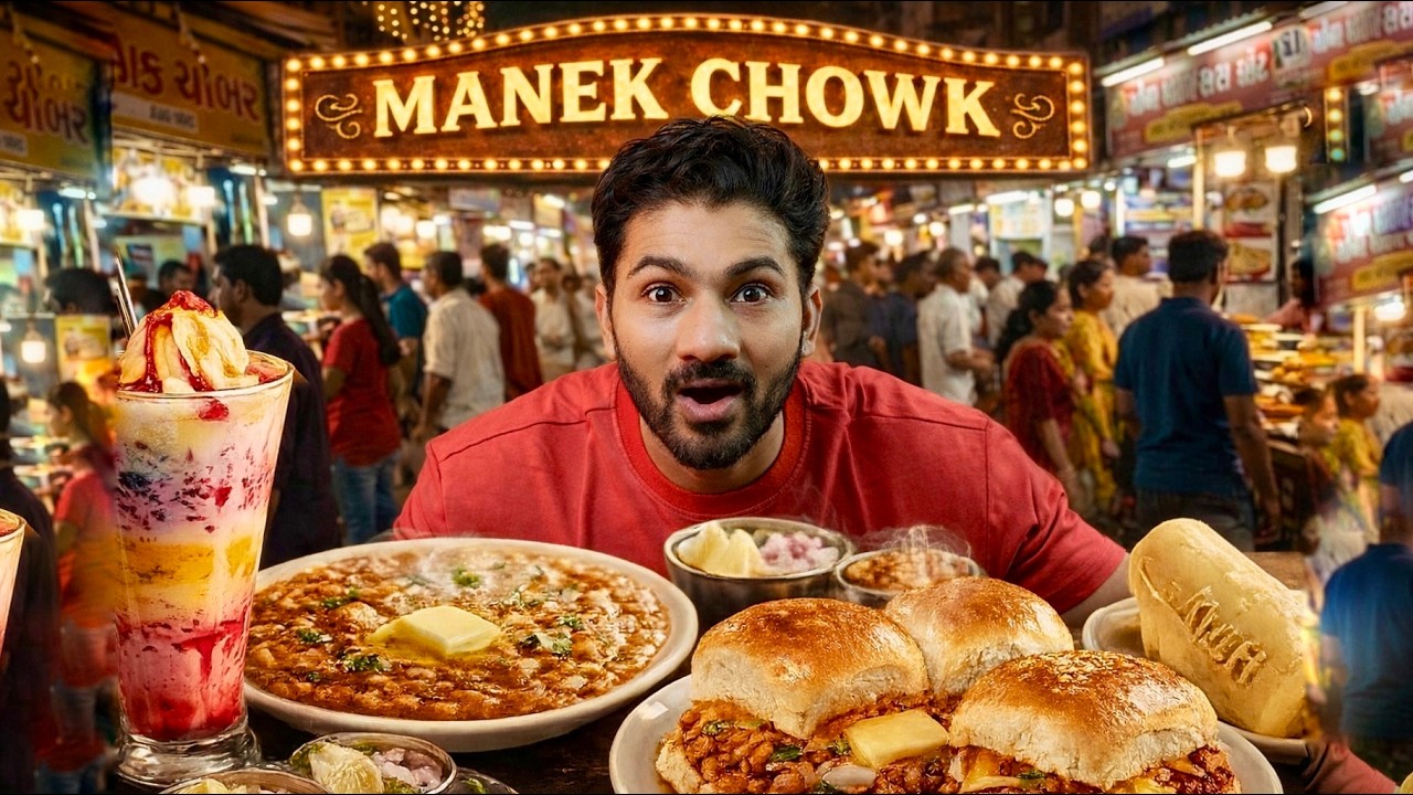 Manek Chowk Complete Food Tour 2026 | Ahmedabad's Most Famous Street Food