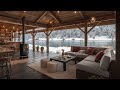 Warm Quiet February Morning ☕ Soft Snow & Smooth Jazz Music for
