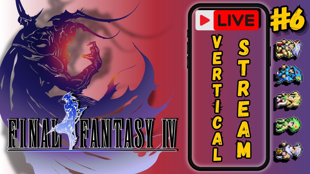 🔴 #6 I Forgot my Frying Pan! (First Time FF4/Vertical Stream) | Every Mainline FF Marathon #shorts