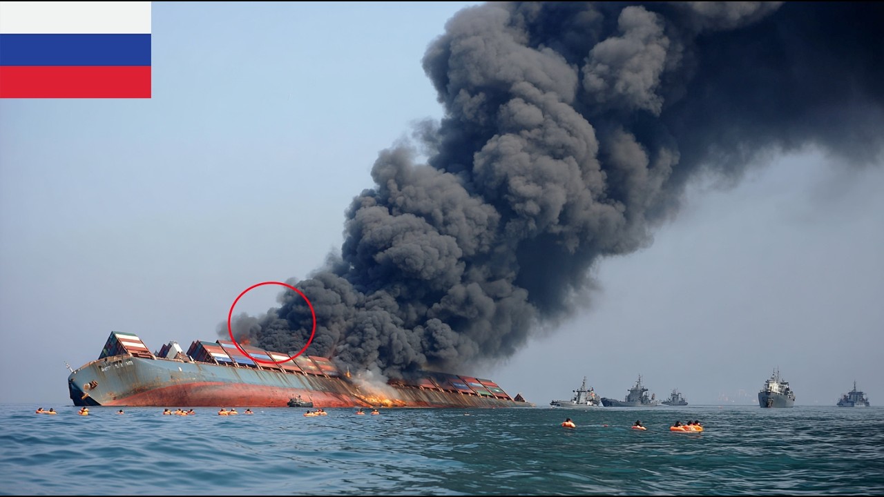 1 minute ago! US F-35 fighter jet sank a North Korean ship smuggling 15,384 missiles to Russia.