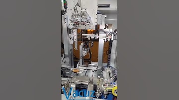 2 Wires PQ Transformer Coil Automatic Bobbin Teflon Tube Insertion Winding Taping Casing Machine