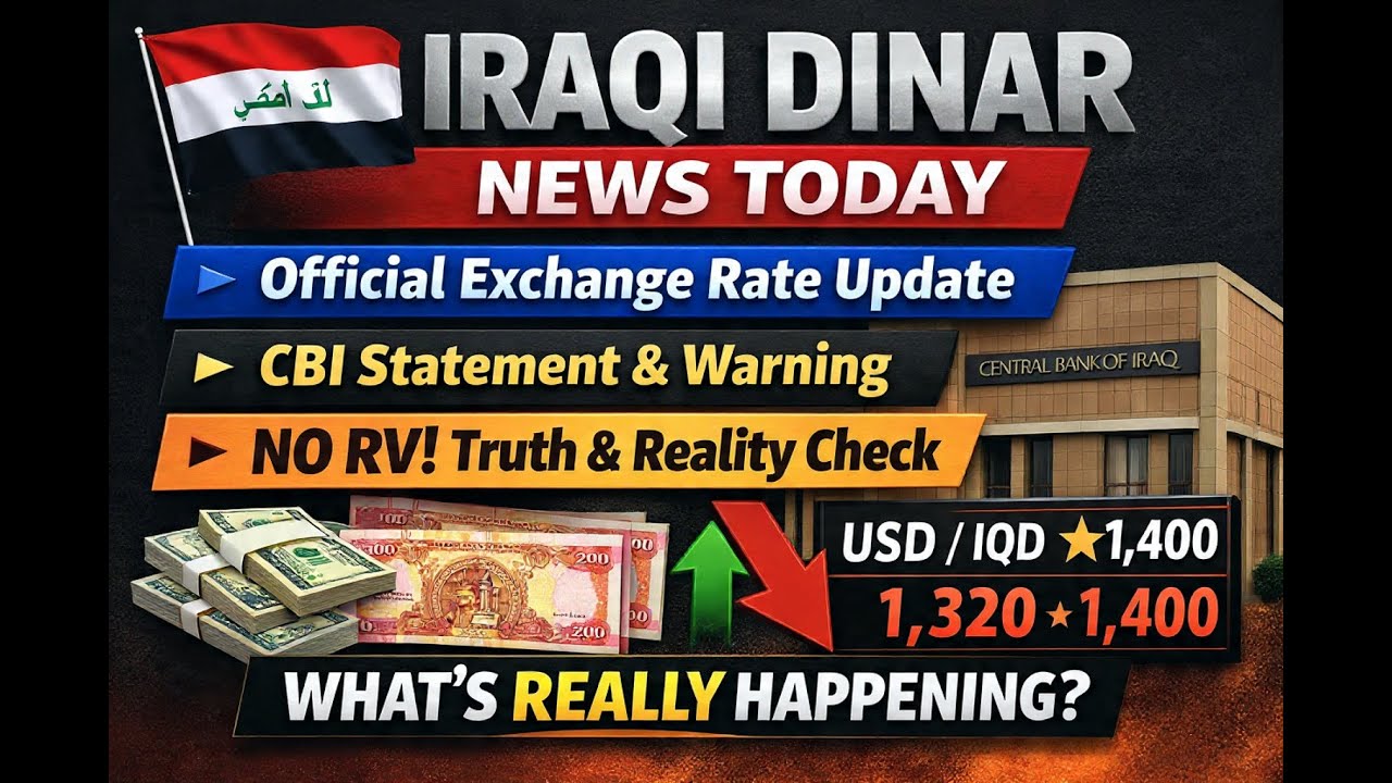 “Today’s Iraqi Dinar Update: Exchange Rate, CBI Position & RV Facts” 
