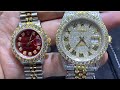 ROLEX #bust down 18KT Gold with VVS Diamonds watch Rolexes
